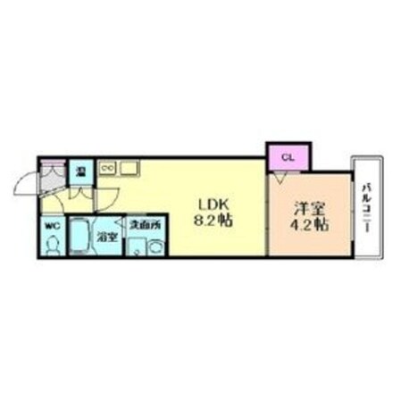 荒本駅 徒歩6分 2階の物件間取画像